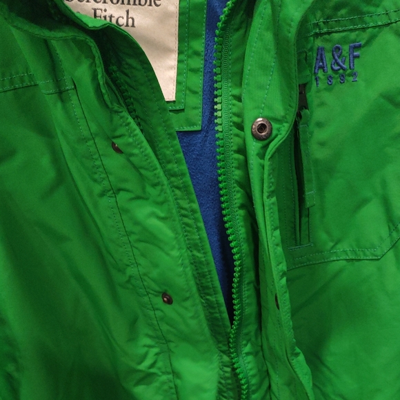 Abercrombie & Fitch Vibrant Green Jacket - Picture 5 of 8